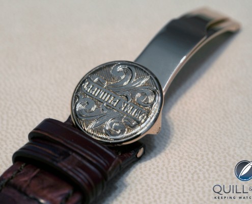 Patek Philippe 5160 engraved clasp