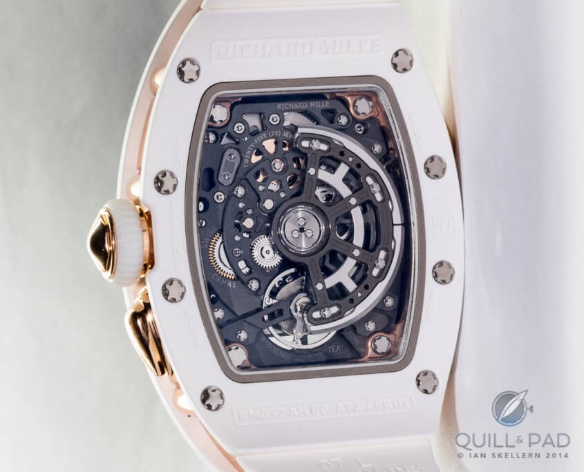 Richard_Mille_RM037_9W0B6108 Richard Mille RM037 in white ceramic and red gold back