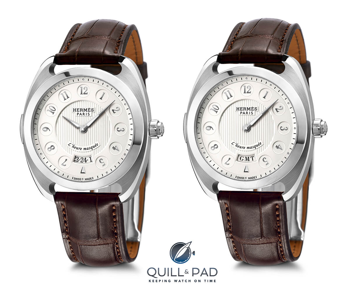 Hermes Dressage L'heure masquée in steel. Time