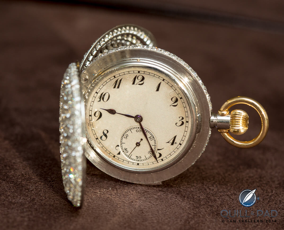 Jaeger-LeCoultre diamond-set minute repeater pendant circa 1910