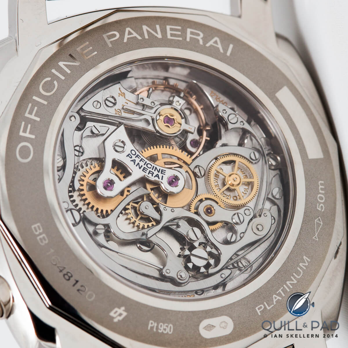 Minerva based column-wheel chronograph movement in the Panerai Radiomir 1940 Chronograph