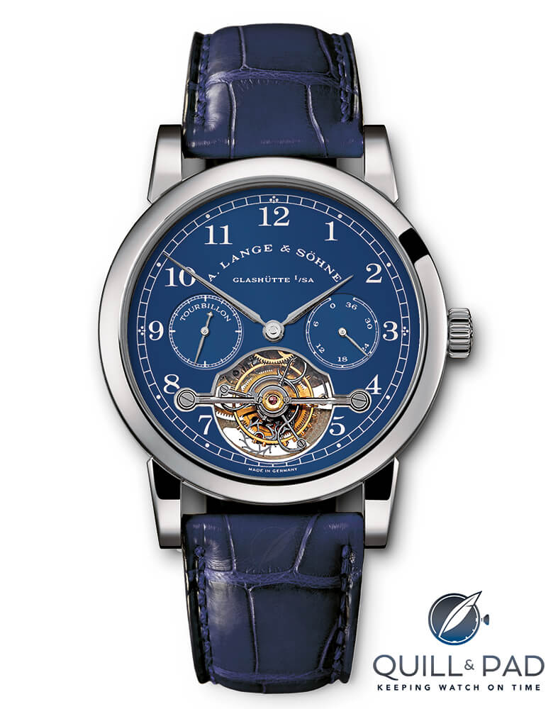 A. Lange & Sohne Tourbillon Pour le Merite blue dial