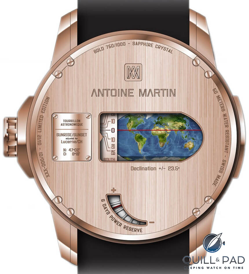 Back of the Antoine Martin Tourbillon Astronomique