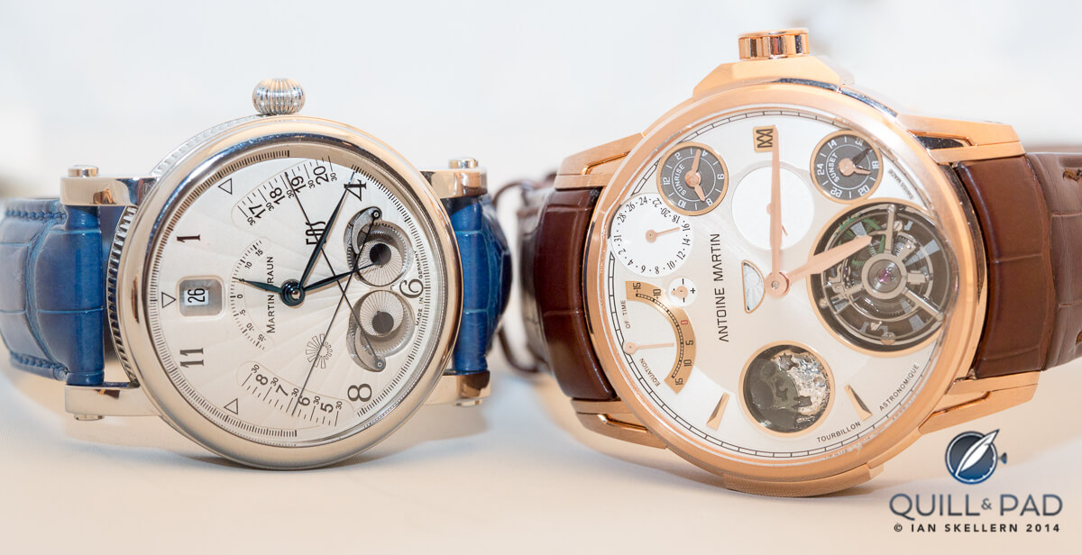 Eos Boreas (left) beside the Tourbillon Astronomique