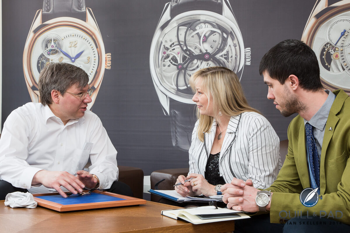 L-R: Andreas Strehler, Elizabeth Doerr and Joshua Munchow