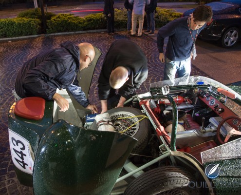 2014_Mille_Miglia_1527 2014 Mille Miglia: Quick pit stop to change battery in a Lotus 11