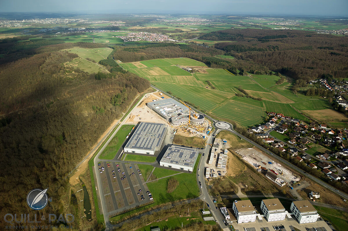 Arial view of the new camera-shaped Leica factory in Wetzlar, Germany