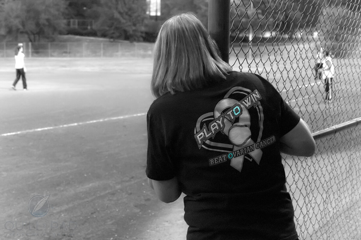 Arlynn played softball right through her cancer treatment Photo courtesy Howard Parr