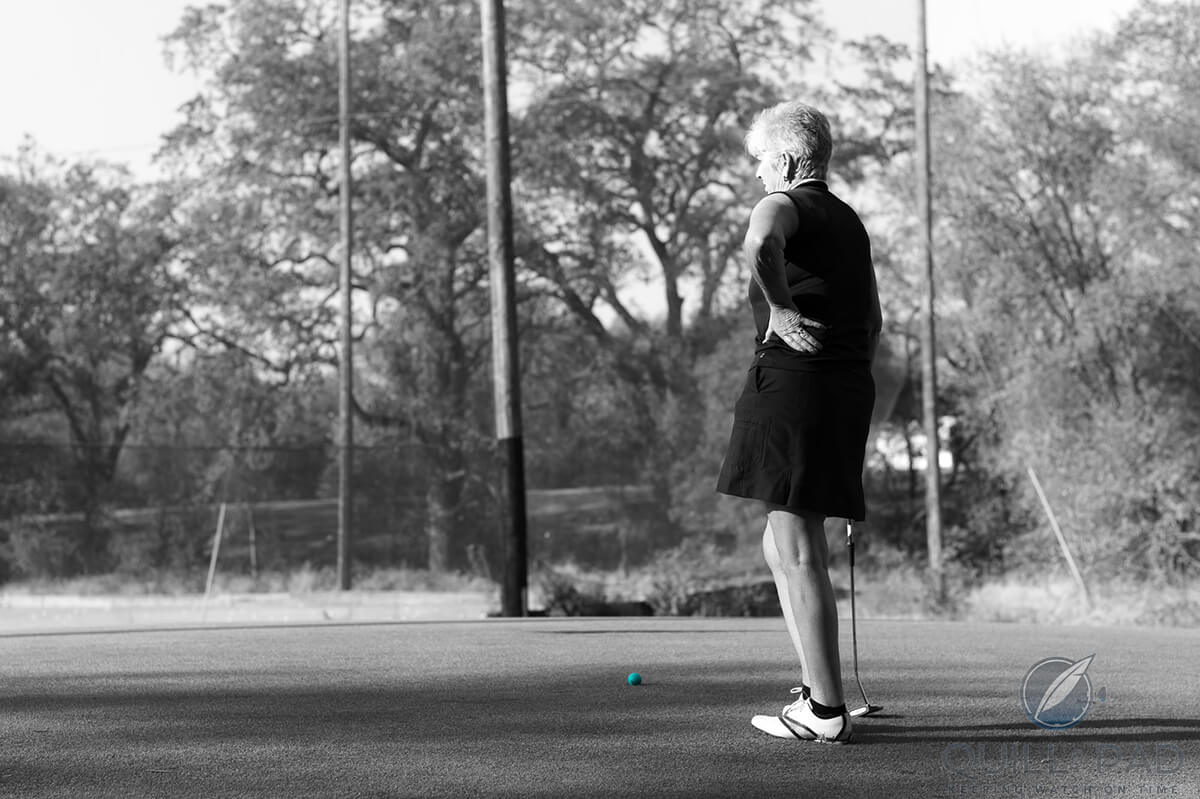 Fran golfs every week with someone from her family. Photo courtesy Howard Parr