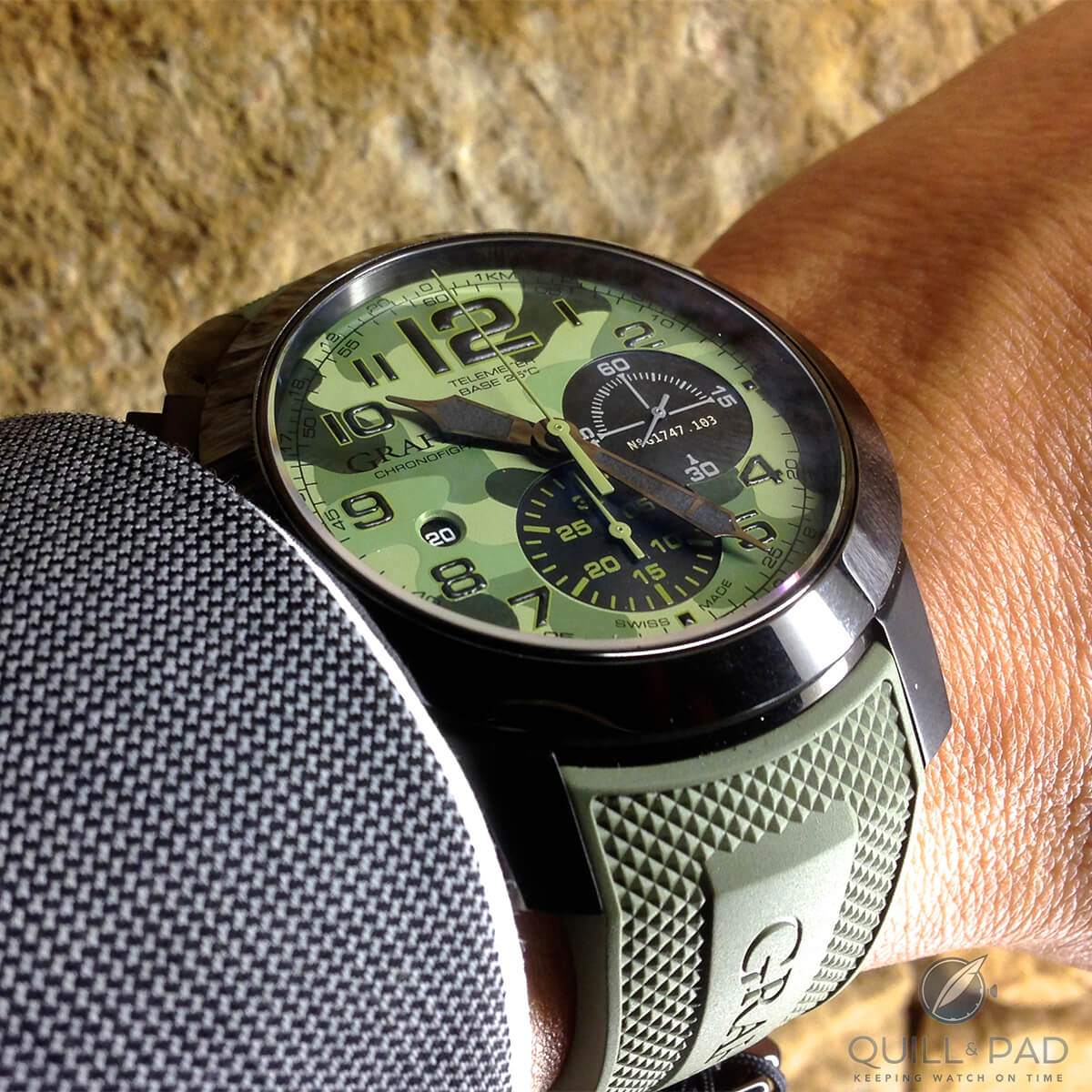 Graham Chronofighter Oversize Black Arrow. Photo courtesy Miguel Seabra/Espiral do Tempo