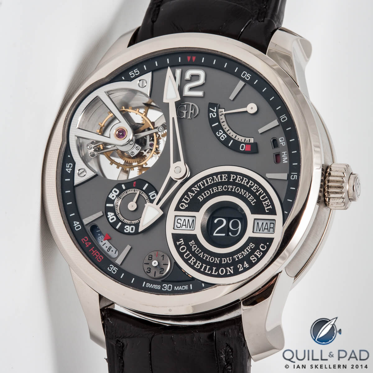 Greubel Forsey Quantième Perpétuel à Équation with bi-directional setting and equation of time