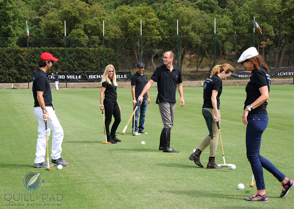 Polo clinic with Pablo Mac Donoughat the Saint Tropez Polo Club hosted by Richard Mille