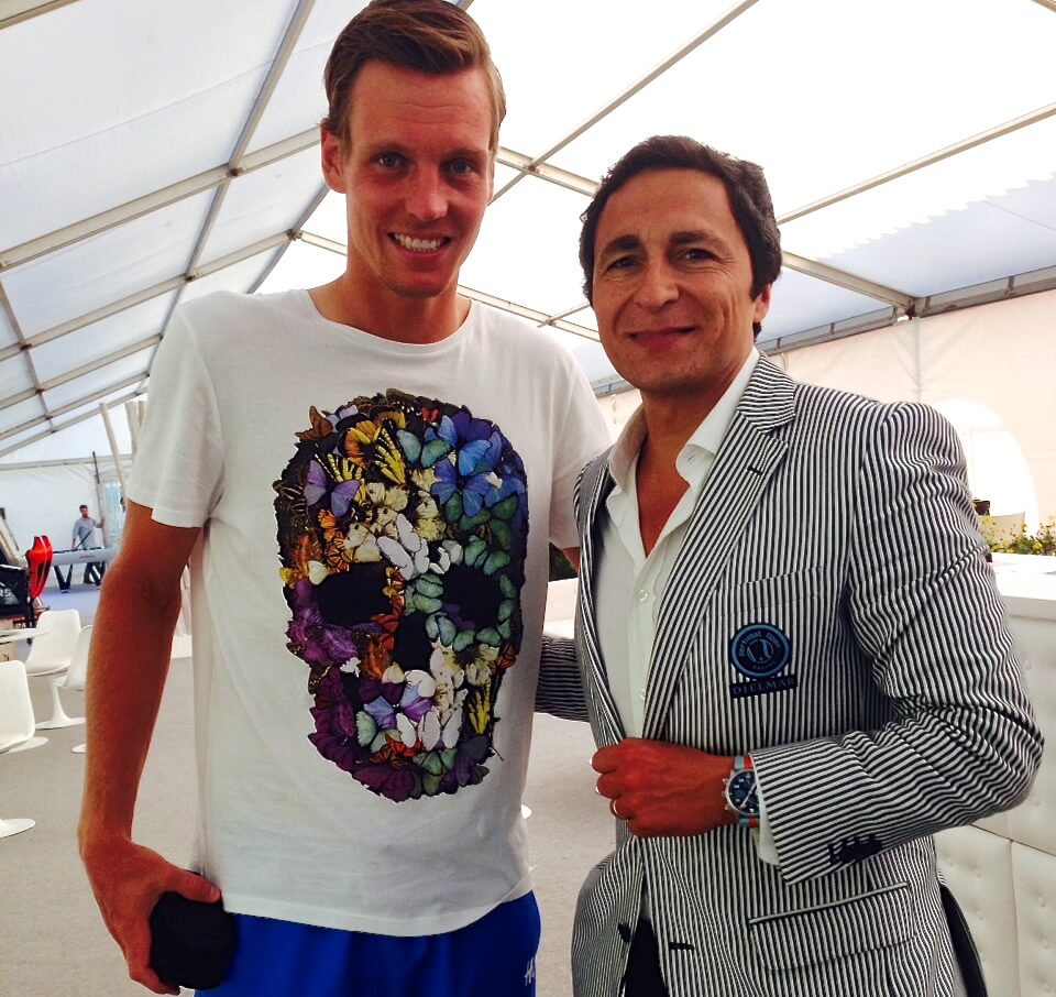 Tomas Berdych (left) & your author, Miguel Seabra