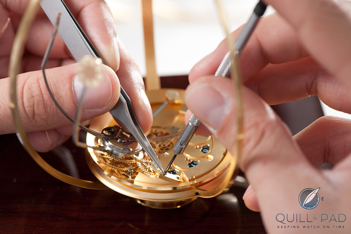 Perpetual calendar movement assembly at Ulysse Nardin