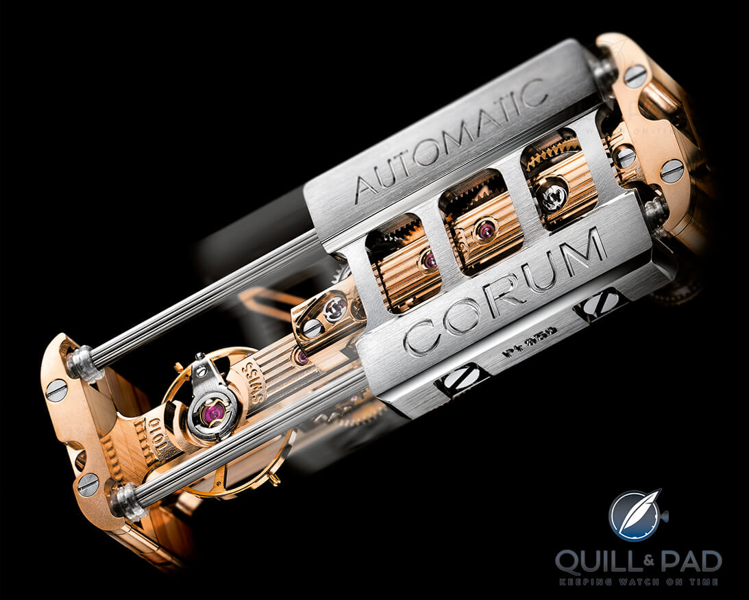 Calibre CO313 movement of the Golden Bridge Automatic
