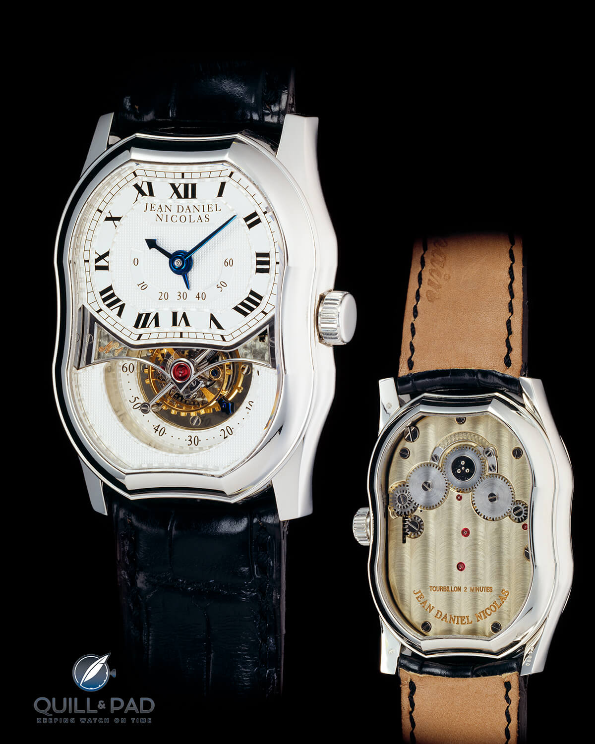 Jean Daniel Nicolas Two-Minute Tourbillon by Mr. Daniel Roth in platinum form case