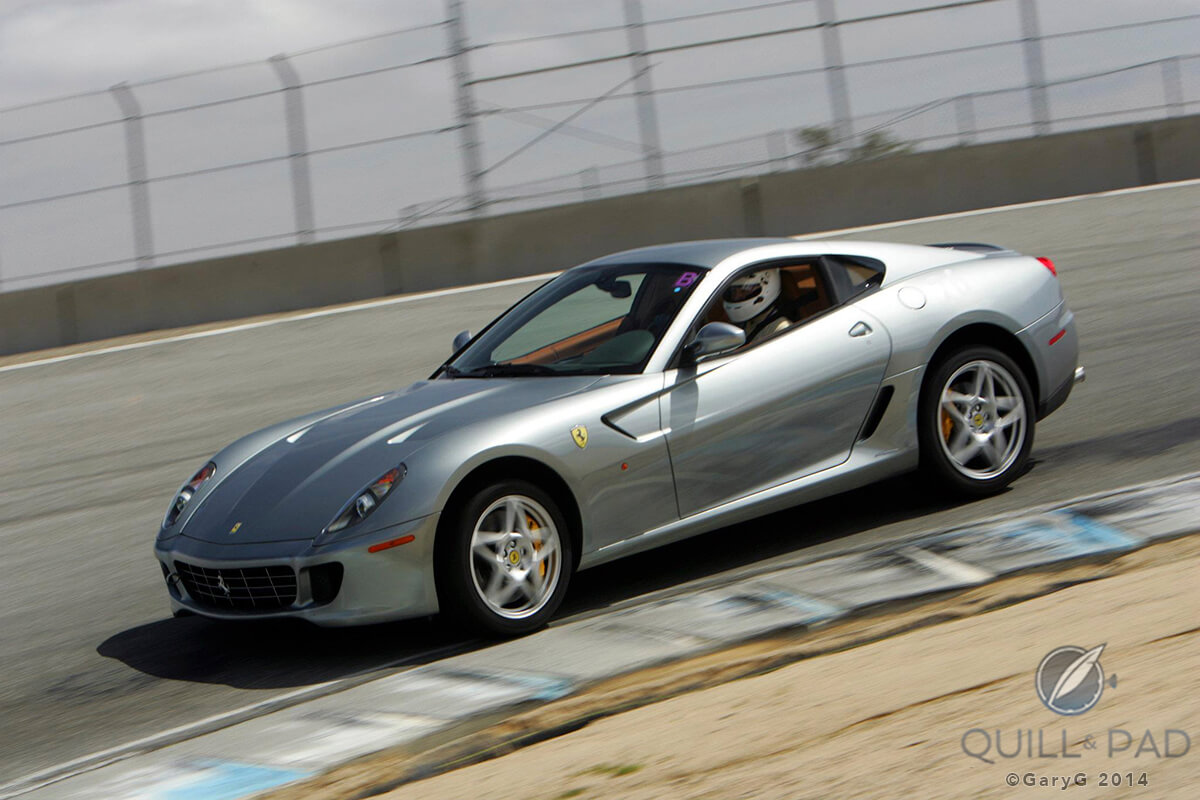Don’t try this at home: GaryG at speed at Laguna Seca (photo credit gotbluemilk.com)