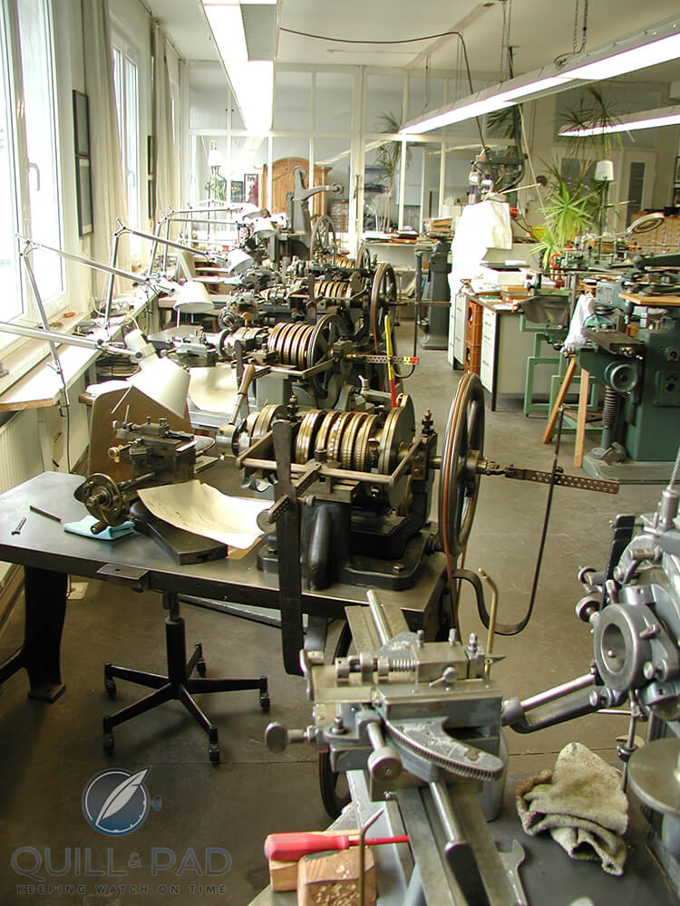 Guilloche machines in Jochen Benzinger's Pforzheim workshop
