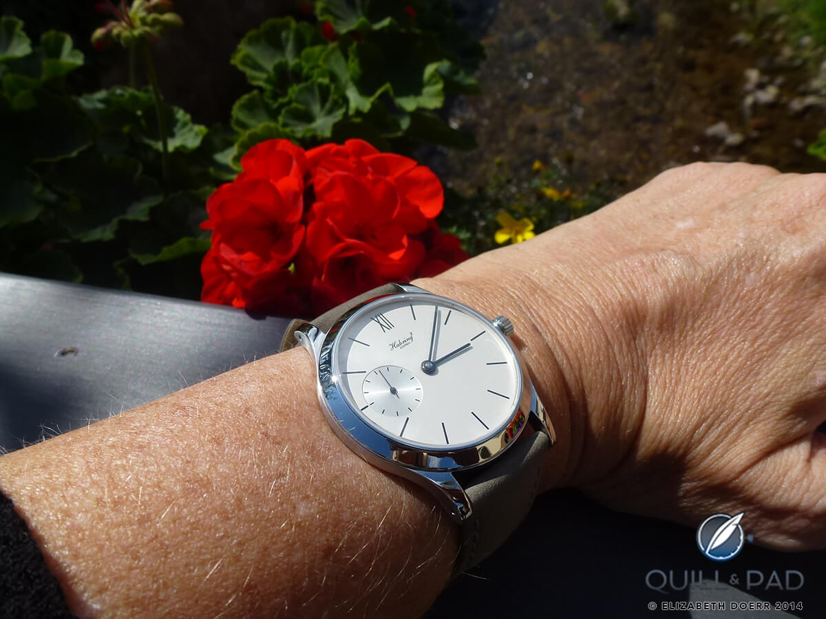 The Habring2 Felix on the author's wrist in Durbach, Germany