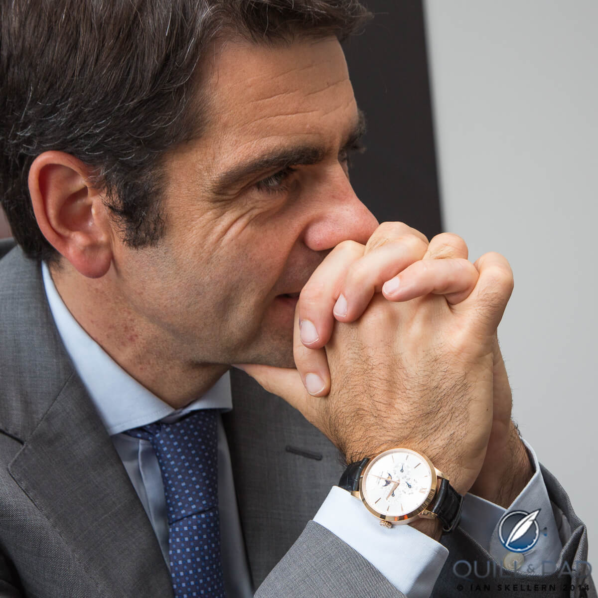 Montblanc CEO Jérôme Lambert wearing a Heritage Perpetual Calendar