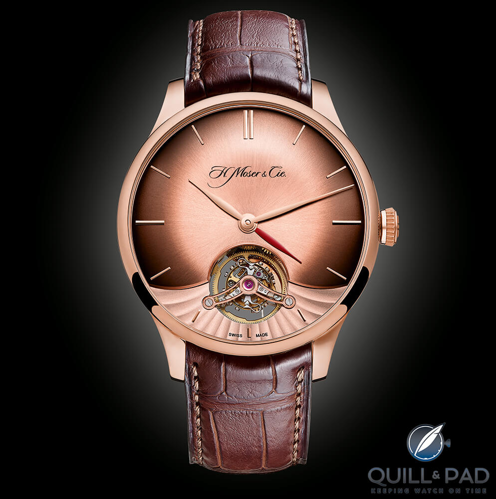 Venturer Tourbillon Dual Time red gold by Moser & Cie.