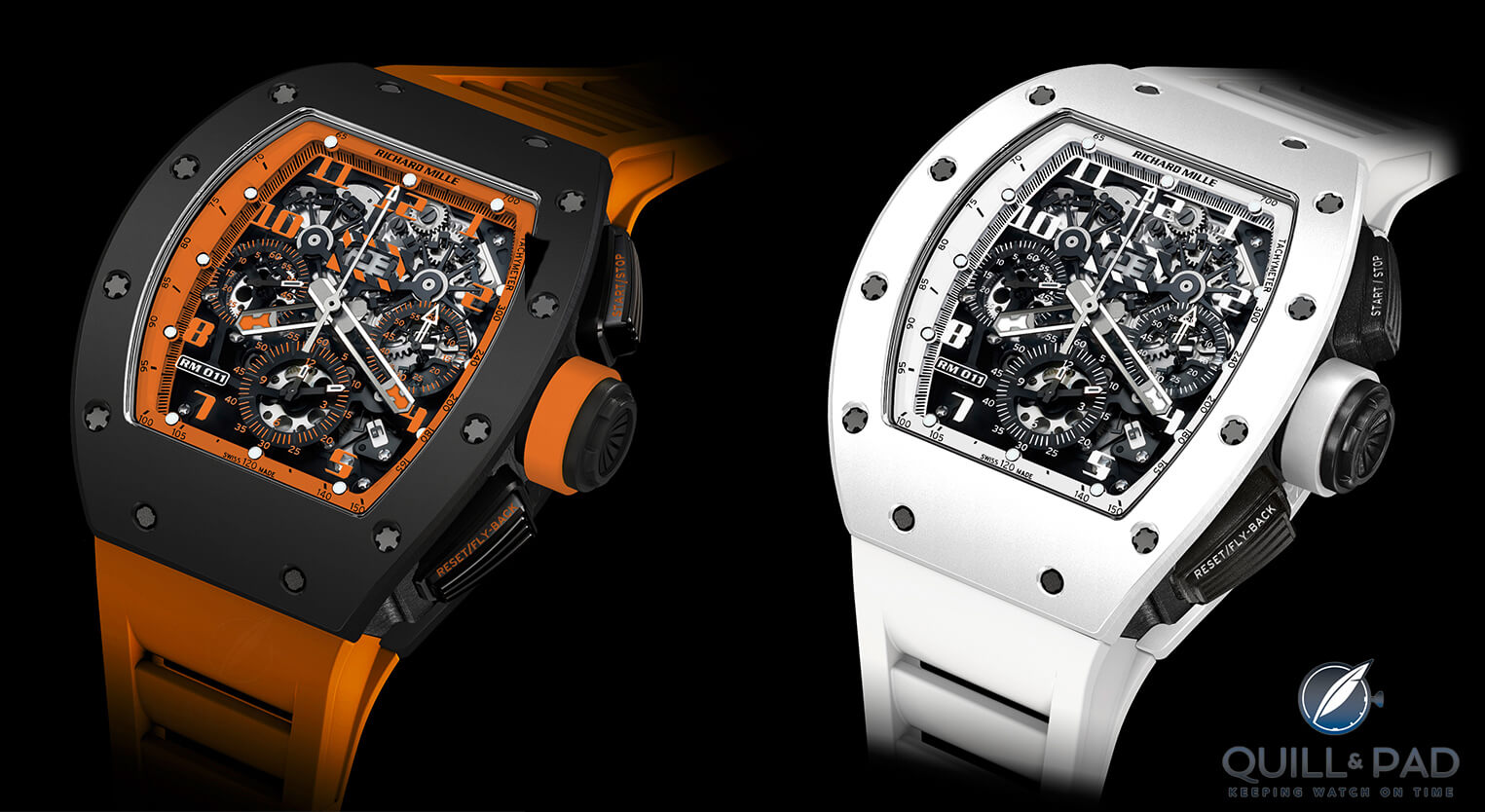 Richard Mille RM011 Orange Storm and White Ghost
