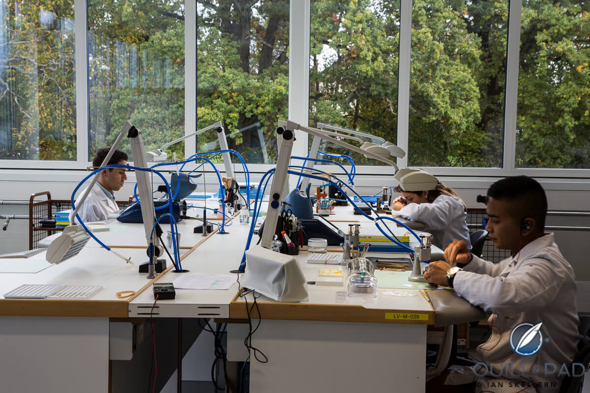 Watchmaking atelier at La Fabrique du Temps Louis Vuitton