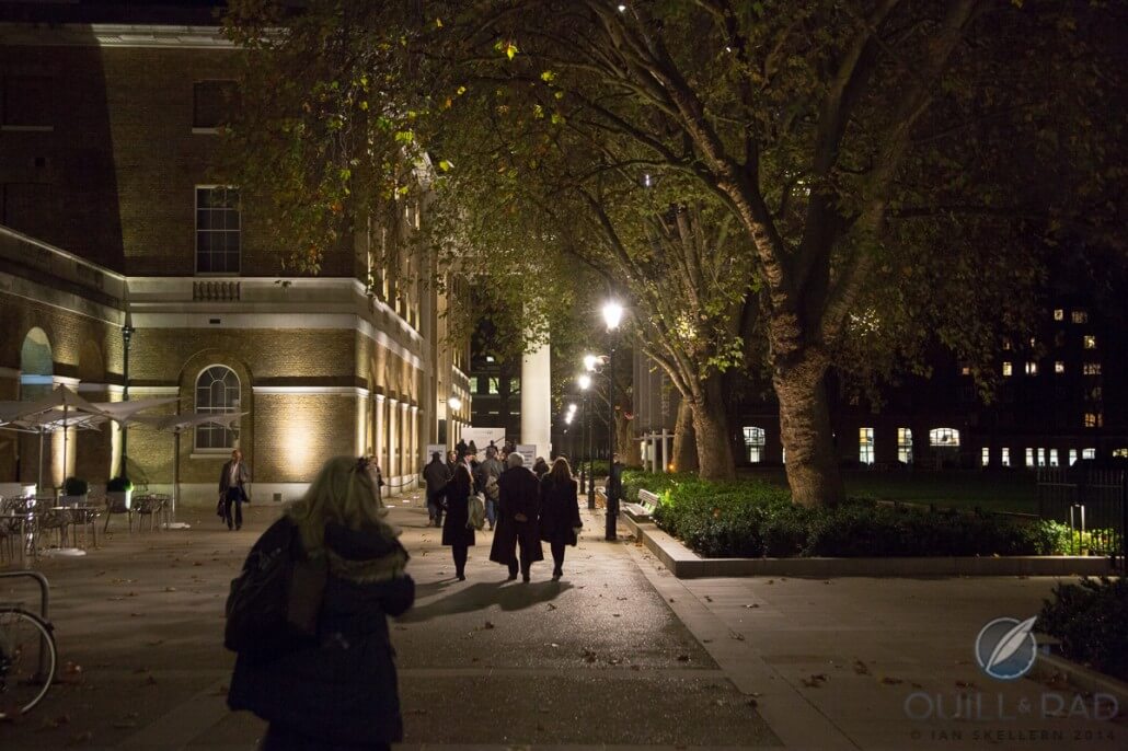 Guests heading toward SalonQP 2014 at the Saatchi Gallery in London
