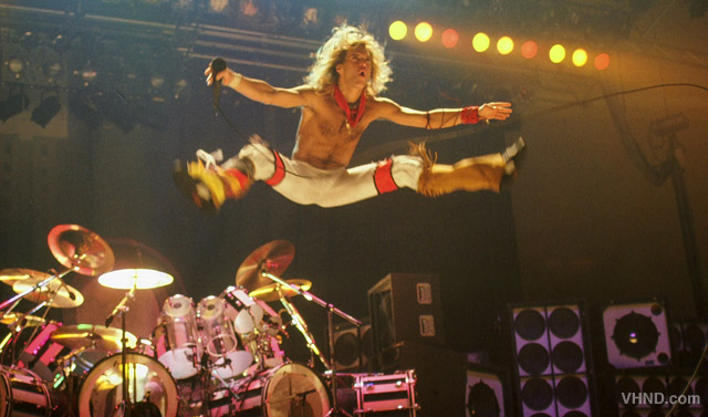 Van Halen's David Lee Roth jumping