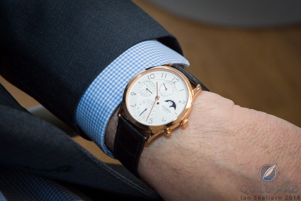 Slim d’Hermès Perpetual Calendar in red gold