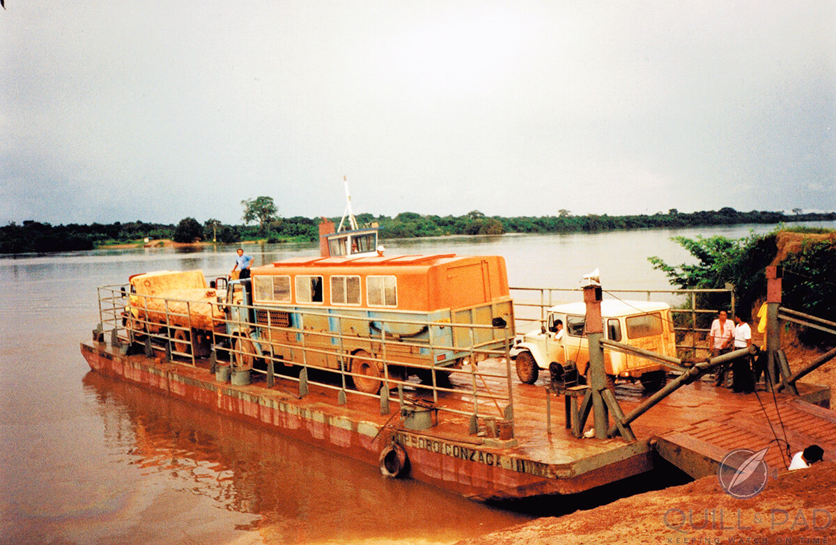 Crossing the Rio Branco in northern Brazil. Encounter Overland