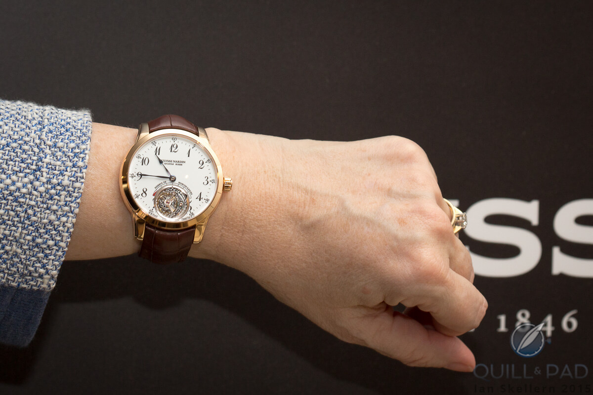 The Ulysse Nardin Anchor Tourbillon on the wrist