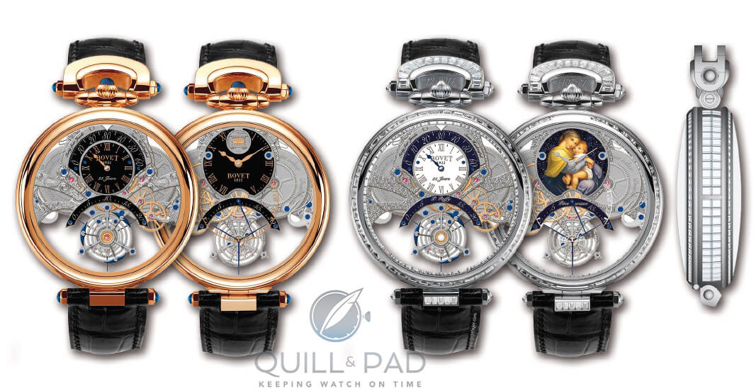 Bovet Amadeo Fleurier Braveheart Tourbillon in red gold and diamond-set platinium