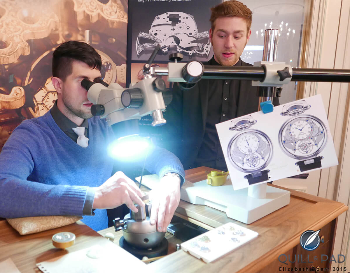 Your author Joshua Munchow trying his hand at engraving under the watchful (or should that be