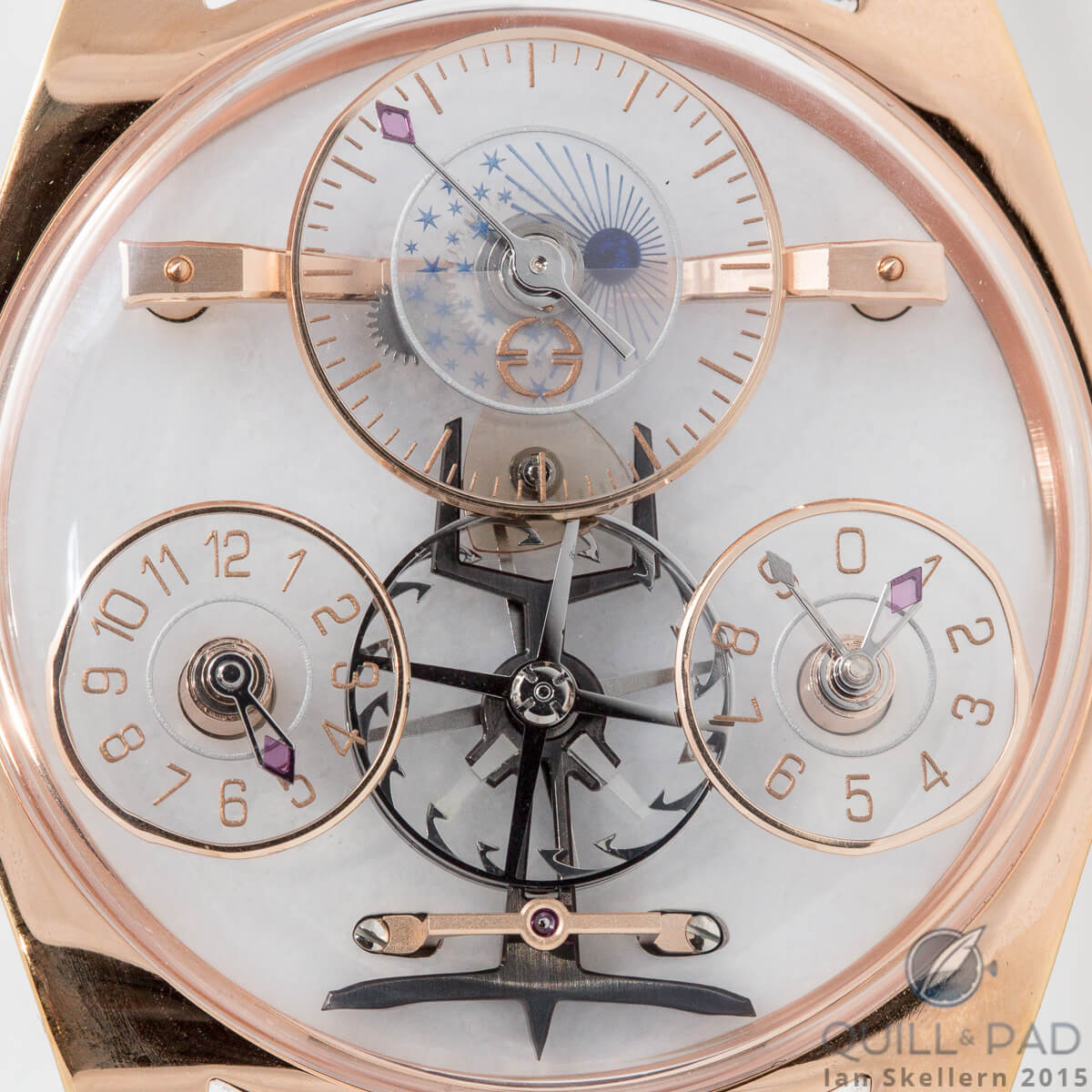Complication 1 by Emmanuel Bouchet; the time here is 9 minutes past 5 pm