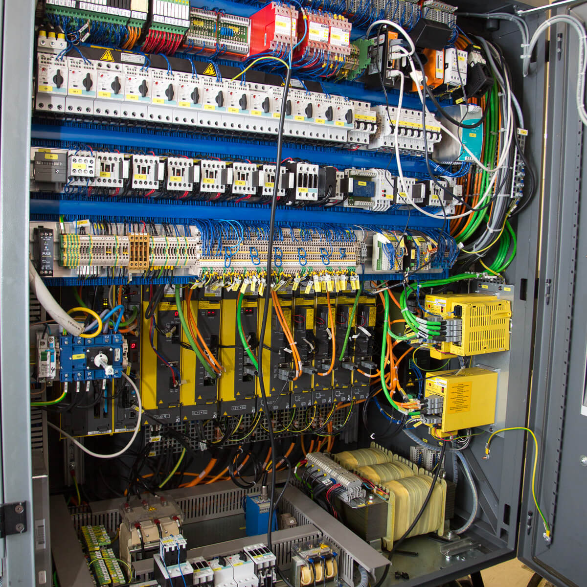 The electrics controlling one of Valbray's five-axis CNC machines