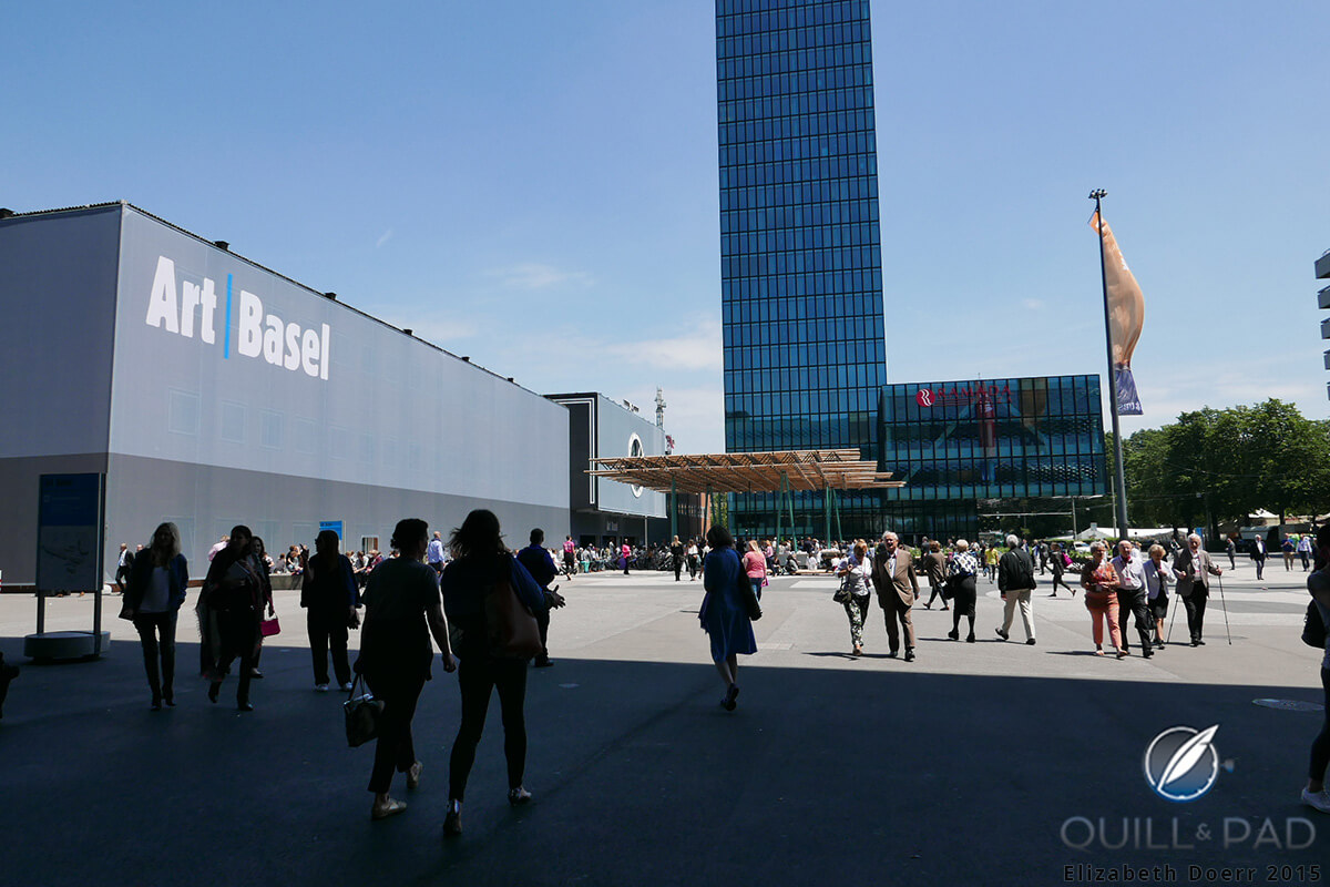 The relatively empty square between the halls at Art Basel 2015 – at least as compared with Baselworld