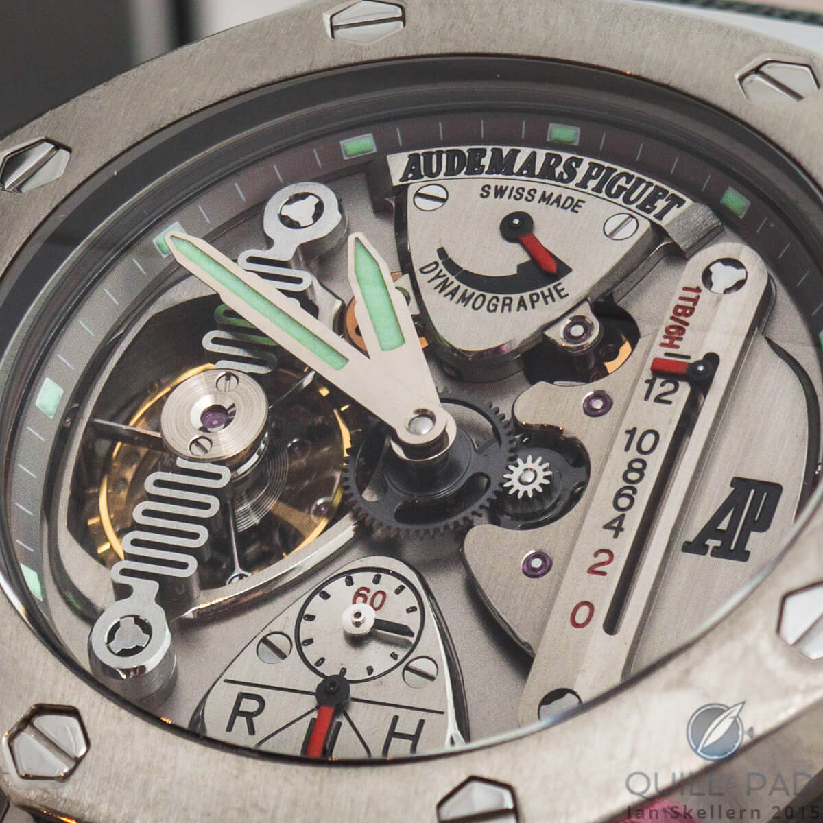 A close look dial side at the Audemars Piguet Royal Oak Concept Watch