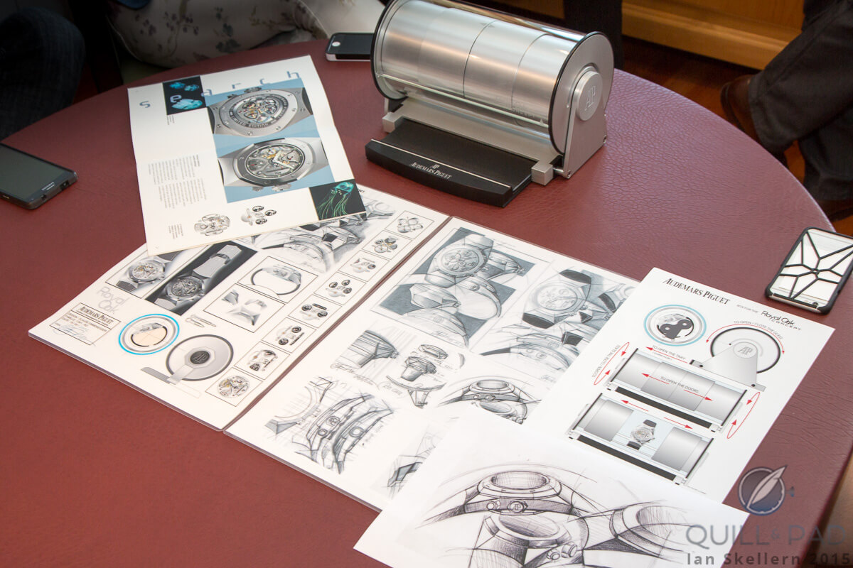 Preliminary sketches and ideas for the 2002 Audemars Piguet Royal Oak Concept Watch