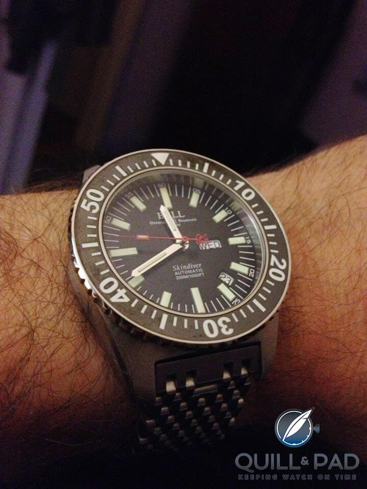 Ball Engineer Master II Skindiver II on the wrist of Kiss drummer Eric Singer