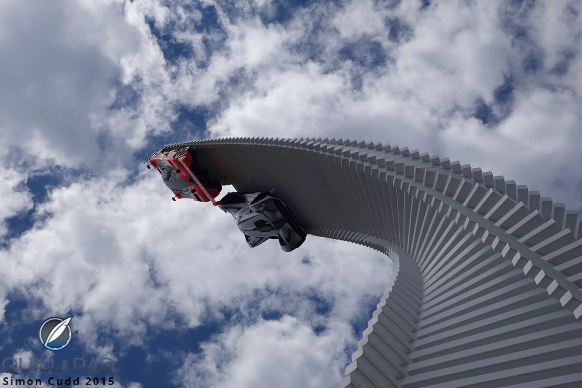 Renowned sculptor Jerry Judah put two Mazda cars on display at the 2015 Goodwood Festival of Speed
