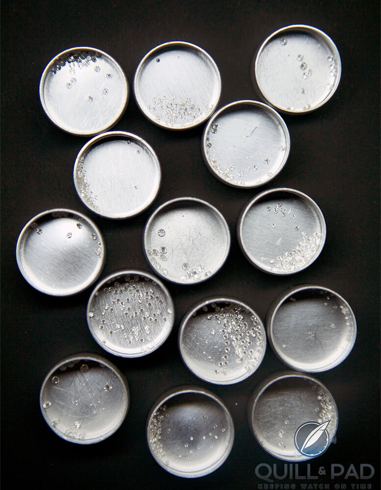 Loose diamonds ready to be set into an Hermès Arceau Temari