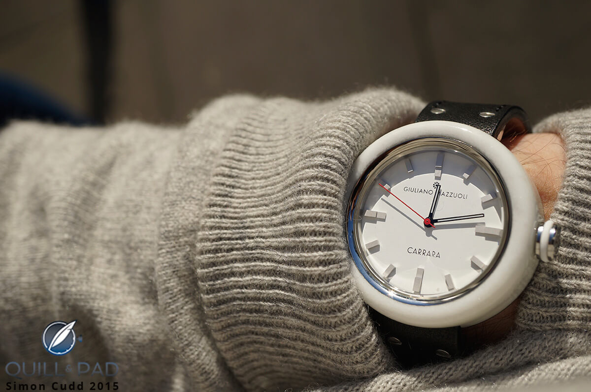 Giuliano Mazzuoli's Carrara on the wrist