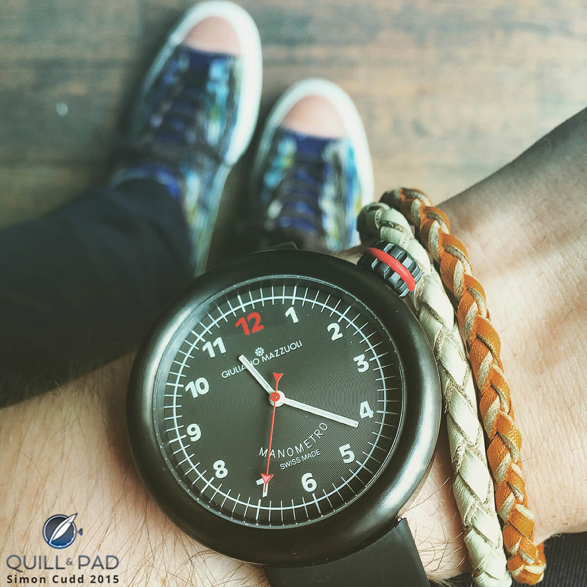Blackened Manometro by Giuliano Mazzuoli on the wrist