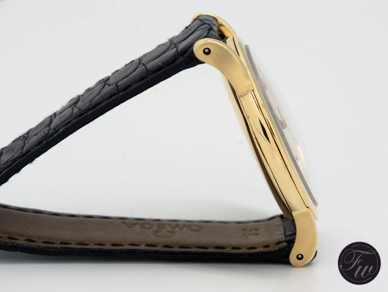 The graceful case of the Omega Centenary was the thinnest of its era