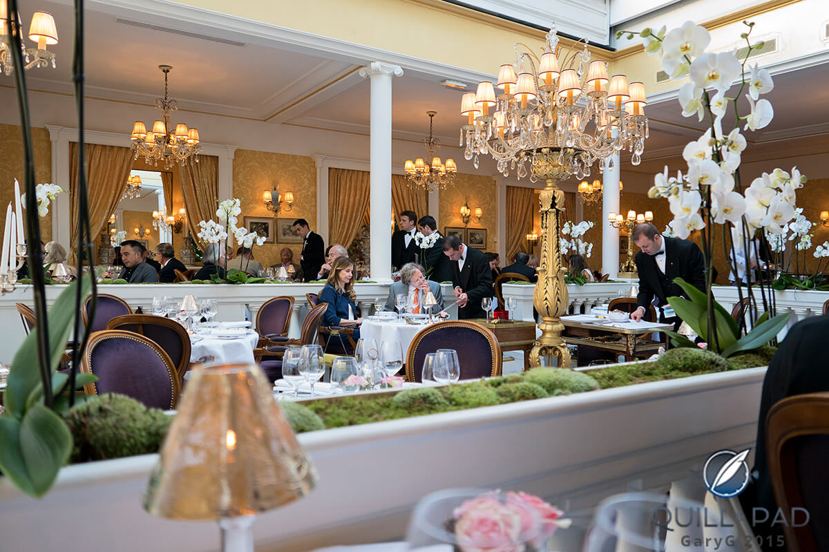 Dining room at Lasserre, Paris