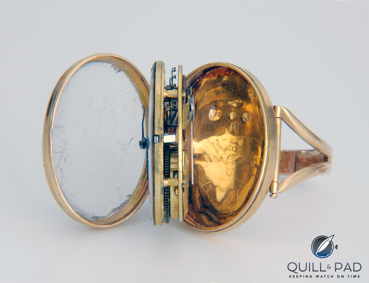 Side view of the movement of the Seyffert ring watch circa 1780 (photo courtesy Peter Müller)