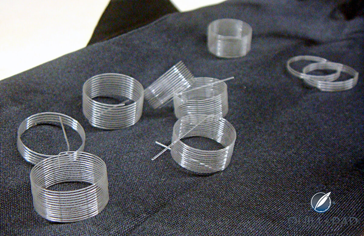All-diamond balance springs manufactured by Diamaze Microtechnology SA, a joint venture between Ulysse Nardin, Sigatec and the GfD Institute