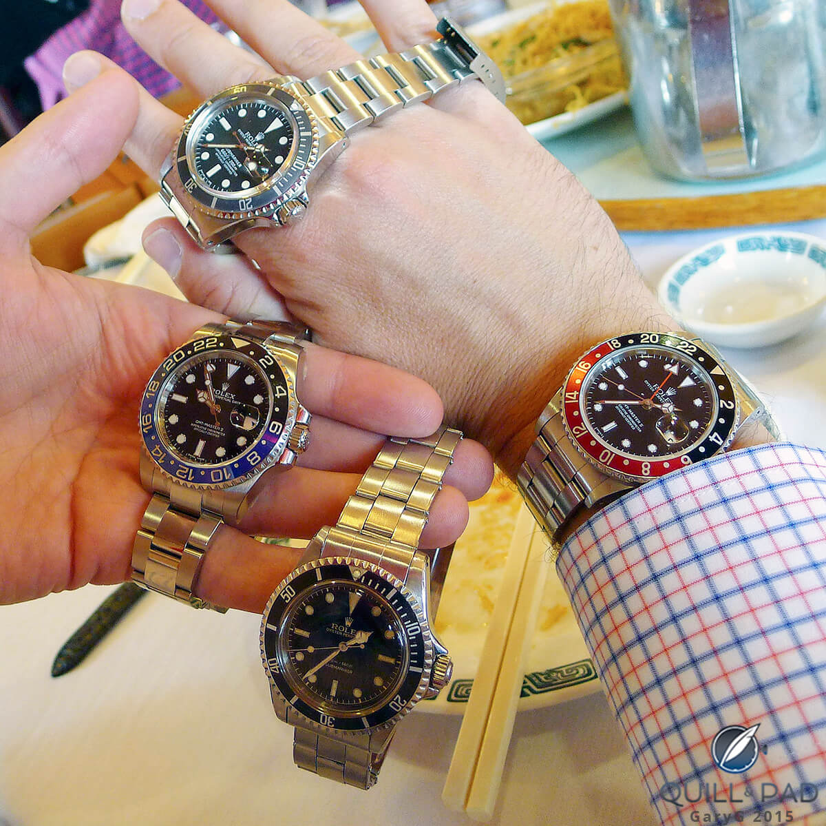 Some friends’ Rolexes as seen at a recent group lunch