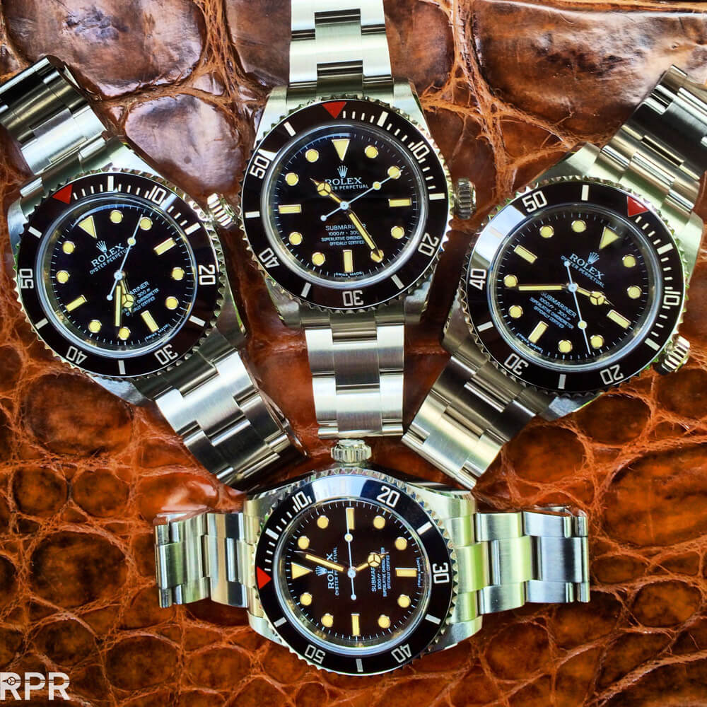 A gaggle of Rolex Submariners